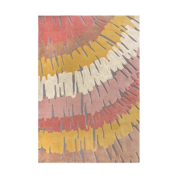 Roza-rumena preproga Flair Rugs Woodgrain, 120 x 170 cm