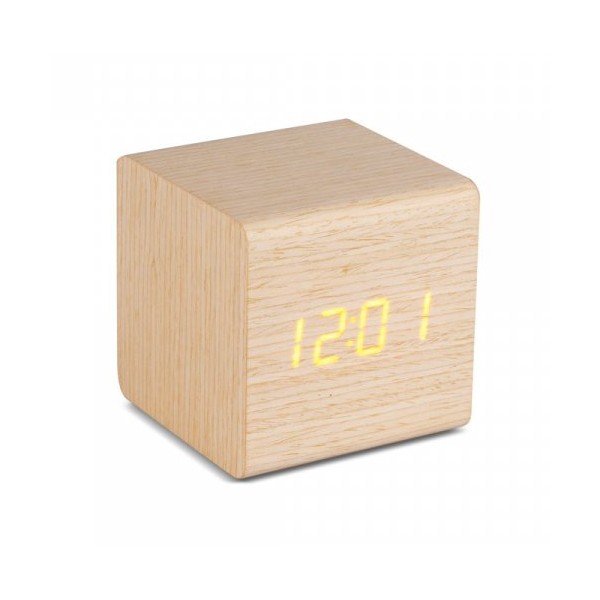 Digitalna namizna budilka Wood – Balvi