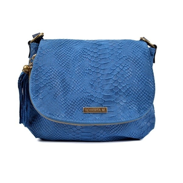 Modra usnjena torbica Roberta M Turena