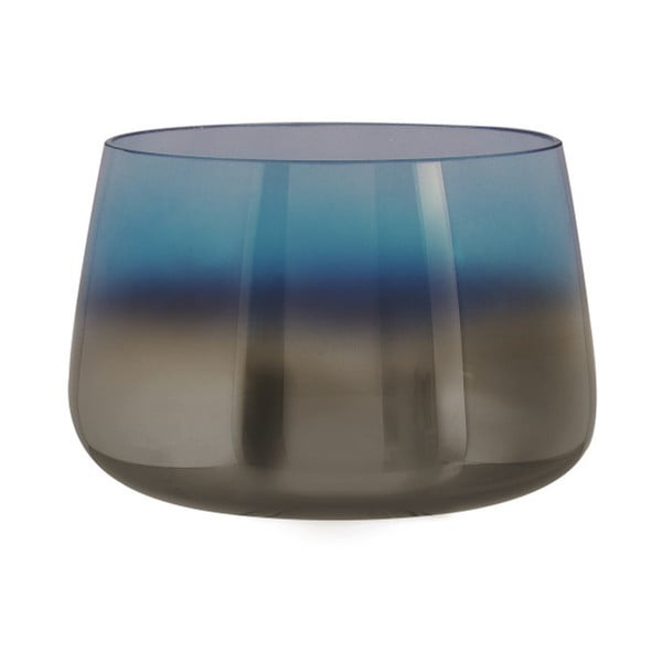 Vaza iz modrega stekla PT LIVING Naoljena, višina 10 cm