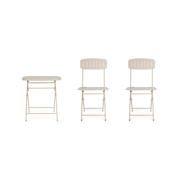 Bež jeklena vrtna jedilna garnitura za 2 osebi Yvonne – Bizzotto-image-4