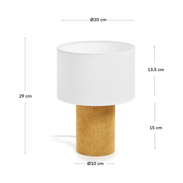 Gorčično rumena/bela otroška namizna svetilka Bianella – Kave Home-image-4