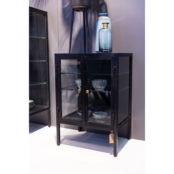 Črna komoda Canett Nino, višina 86 cm-image-1