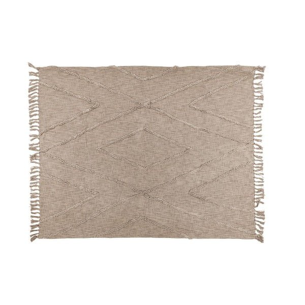 Svetlo rjavo bombažno pregrinjalo za zakonsko posteljo 250x260 cm Sahara - Tiseco Home Studio-image-2