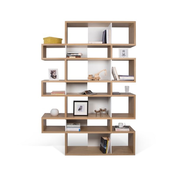 Svetlo rjava knjižna omara TemaHome London, 220 x 34 cm-image-3