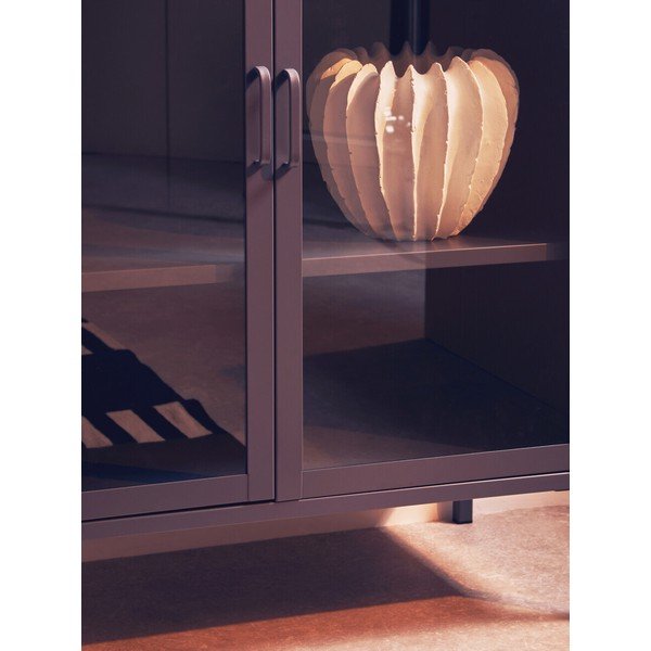Siva jeklena vitrina 80x102x40 cm Acier – Premier Housewares-image-2