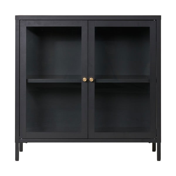 Črna kovinska vitrina 80x80 cm Dalby – House Nordic