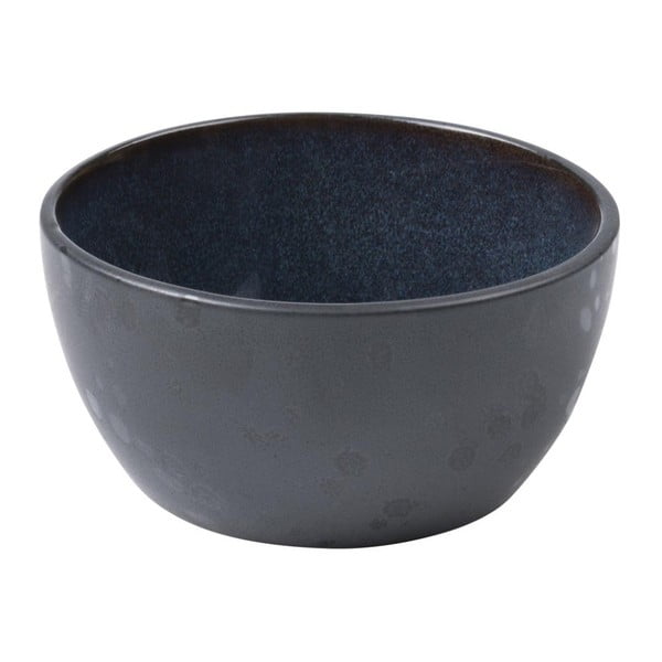 Skleda iz črne keramike z notranjo glazuro v temno modri barvi Bitz Mensa, premer 10 cm