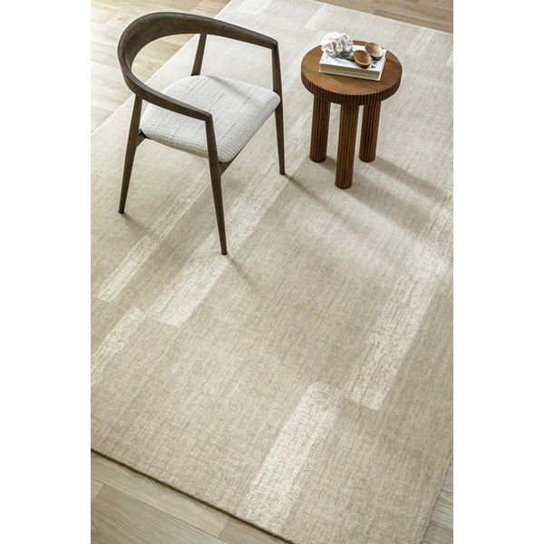 Sivo-bež volnena preproga 133x190 cm Agnus Brush Lines – Agnella-image-2