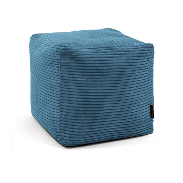 Modra vreča za sedenje iz rebrastega žameta Up! MooG – SLOWDOWN