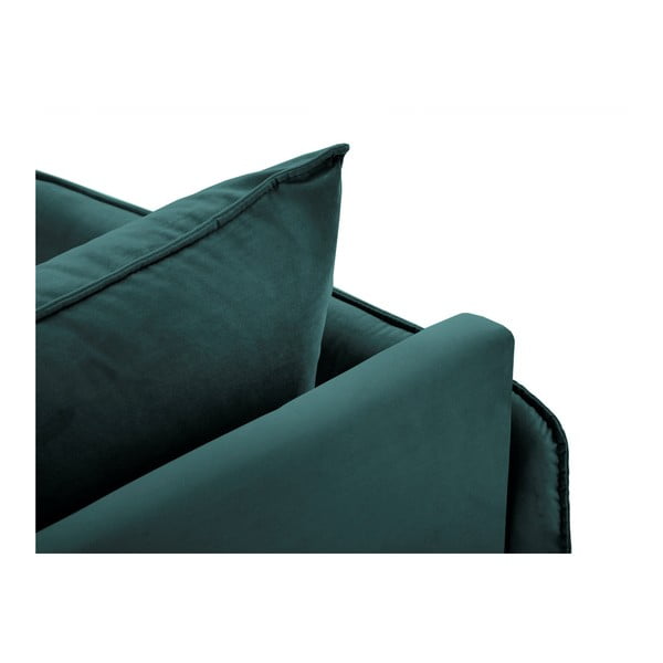 Petrolej zelen žameten počivalnik Cosmopolitan Design Vienna, desni kot-image-4