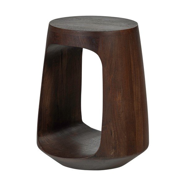 Okrogla stranska mizica iz masivnega manga ø 33 cm Bayo – WOOOD-image-2