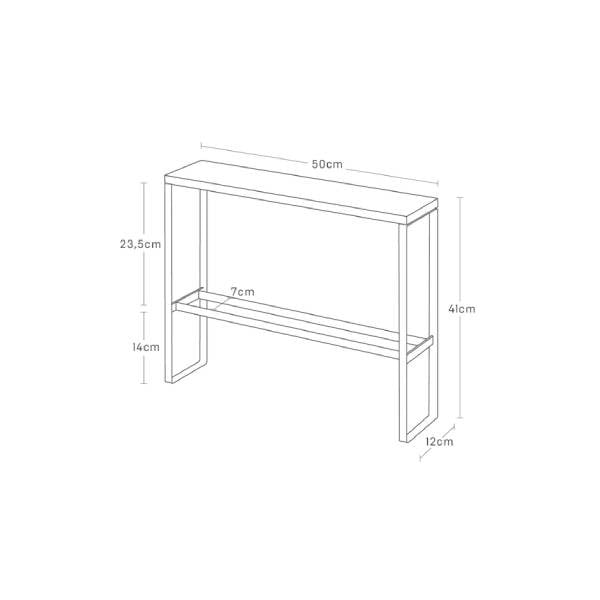 Belo/naravno kovinsko stojalo za copate Tower – YAMAZAKI-image-4