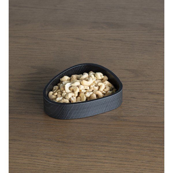 Črna dekorativna lesena škatla za shranjevanje 14x12,5x3 cm Curve S – LIND DNA-image-2