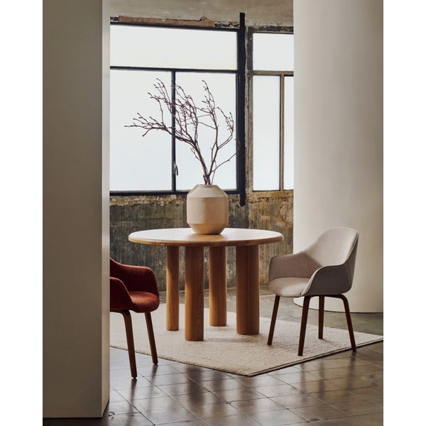 Bež oblazinjen jedilni stol Aleli – Kave Home-image-2