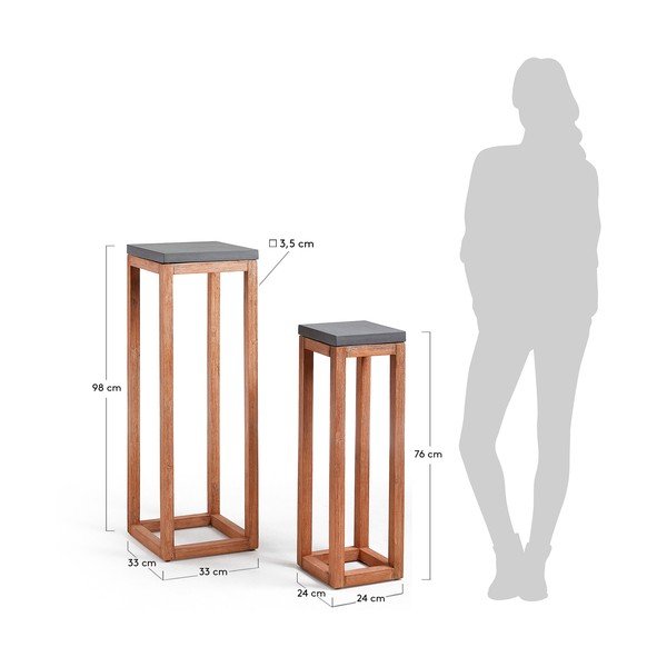 Komplet 2 podstavkov iz akacijevega lesa La Forma Levor-image-4