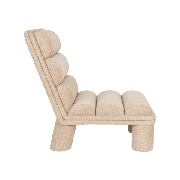 Bež fotelj iz tkanine bouclé Fern – Dutchbone-image-3