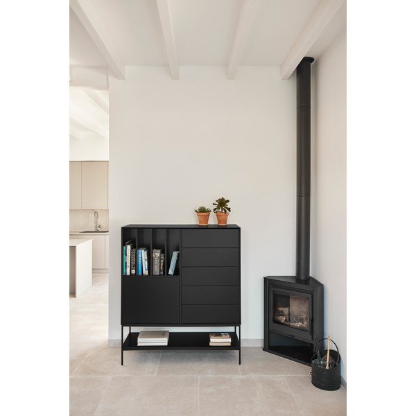 Črna omarica 120x140x45 cm Platt – Teulat-image-1