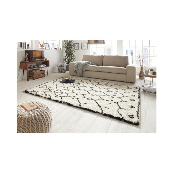Belo-črna preproga Mint Rugs Allure Ronno White, 80 x 150 cm-image-3