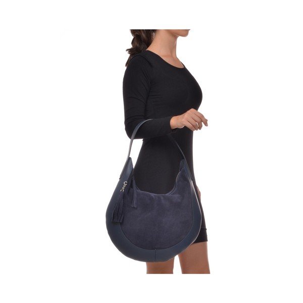 Modra usnjena torbica Isabella Rhea Moon Blu-image-2