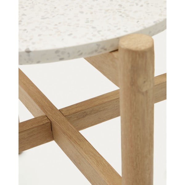 Okrogla stranska mizica s terazzo mizno ploščo ø 54,5 cm Pola – Kave Home-image-3