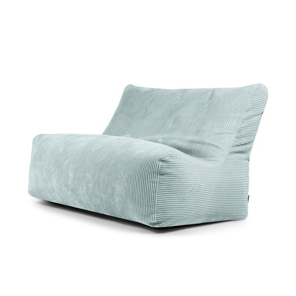 Mentolno zelena vreča za sedenje iz rebrastega žameta Sofa Seat Lounge – SLOWDOWN