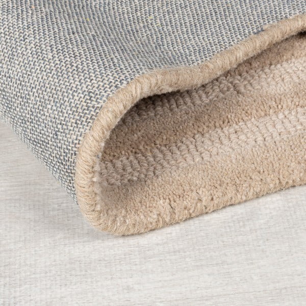 Bež ročno tkana volnena preproga 160x230 cm Zen Rectangles – Flair Rugs-image-3