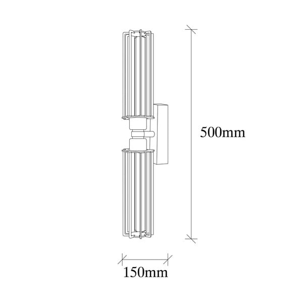Črna/zlata stenska svetilka ø 8 cm Fellini – Opviq lights-image-4