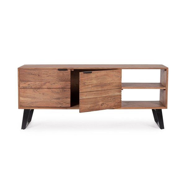 TV omarica iz masivne akacije v naravni barvi 145x60x40 cm Isar – Bizzotto-image-2