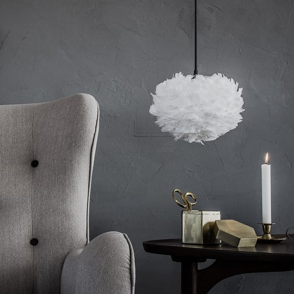 Senčnik za svetilo iz belega gosjega perja UMAGE EOS, ⌀ 22 cm-image-3