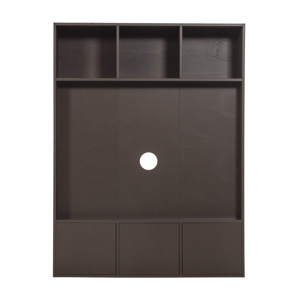 Temno rjav TV komplet iz masivnega bora 160x215x40 cm Meggy – WOOOD-image-2