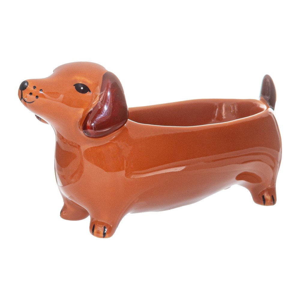 Porcelanasta okrasna skleda 5x14 cm Sausage Dog