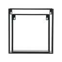 Komplet 2 črnih stenskih polic WOOOD Meert