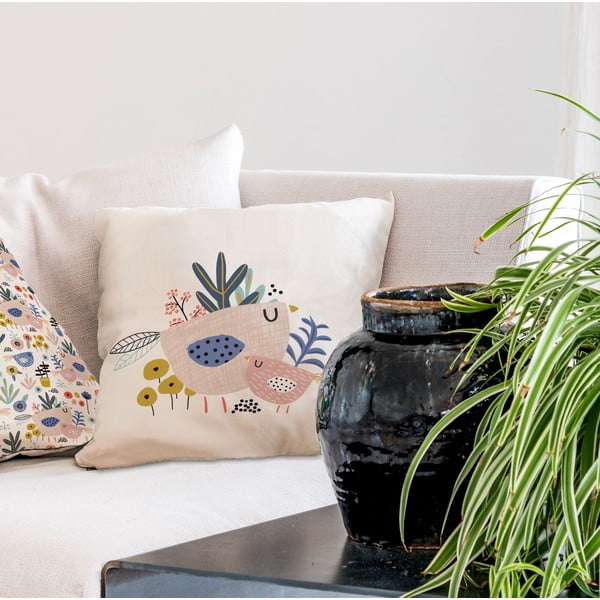 Okrasna bombažna blazina Butter Kings Bird Family, 45 x 45 cm-image-1