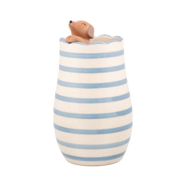 Bela vaza iz dolomita (višina 18,5 cm) Peeking Sausage Dog – Sass & Belle