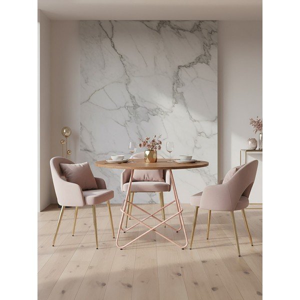 Okrogla jedilna miza iz masivnega bresta ø 80 cm District – Premier Housewares-image-1