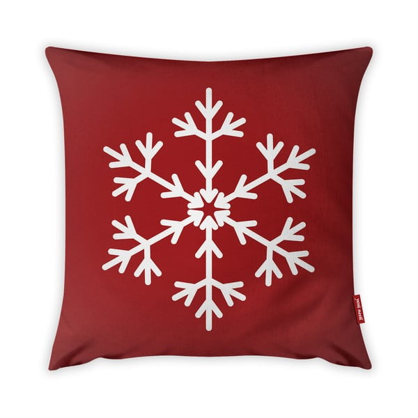 Prevleka za blazino Vitaus Božično obdobje Rdeča preprosta snežinka, 43 x 43 cm