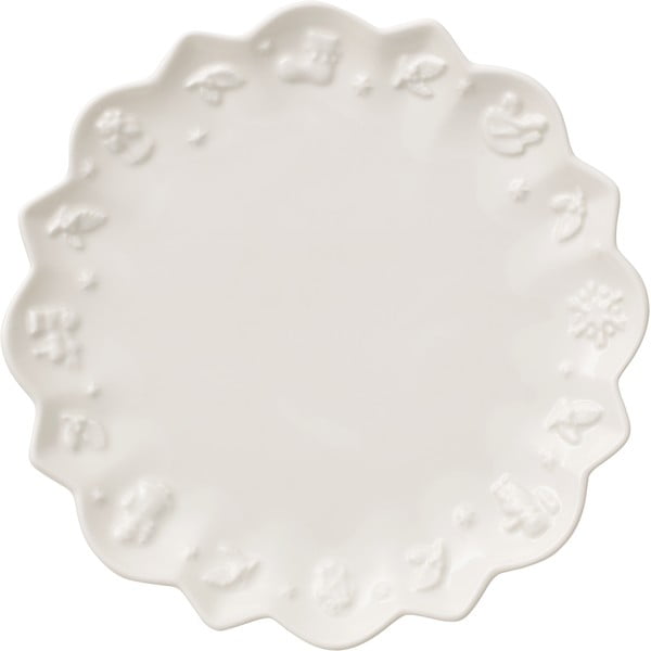 Bel porcelanast krožnik z božičnim motivom Villeroy&Boch, ø 18,5 cm