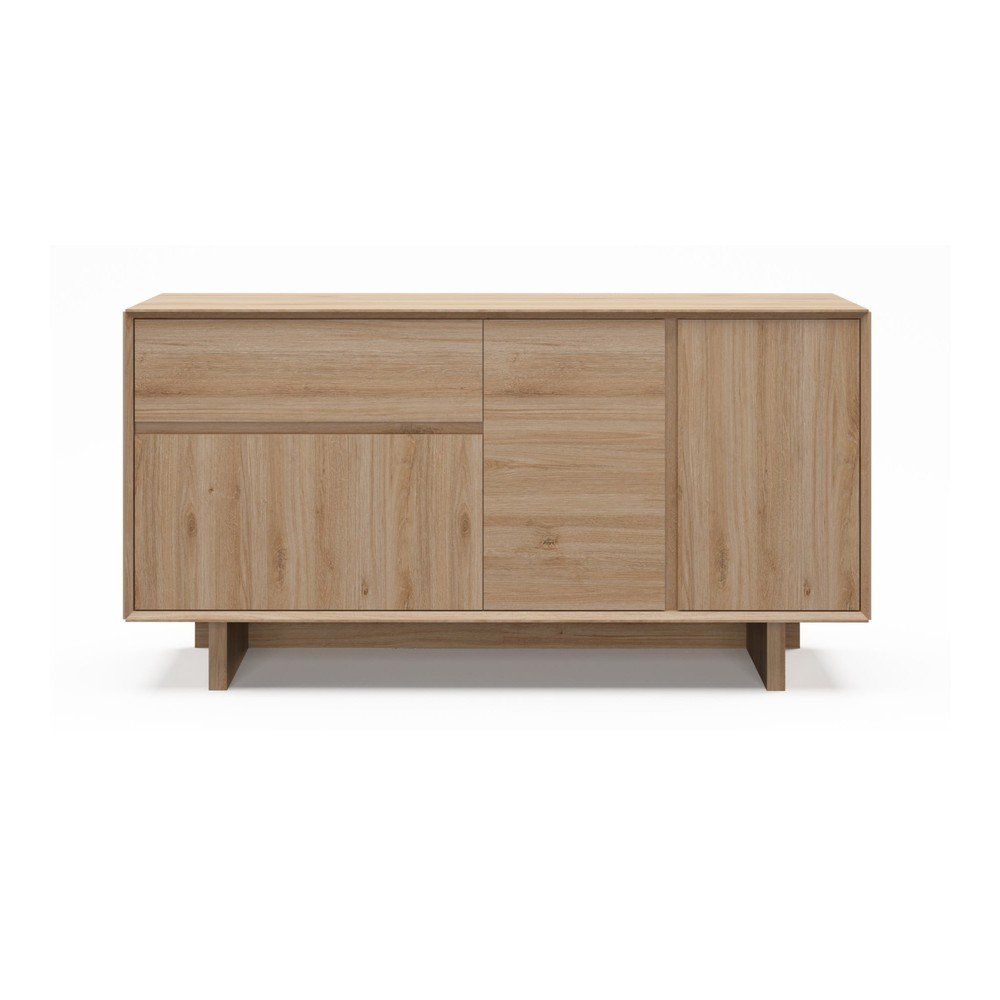 Komoda v hrastovem dekorju v naravni barvi 146x76x45 cm Carpi
