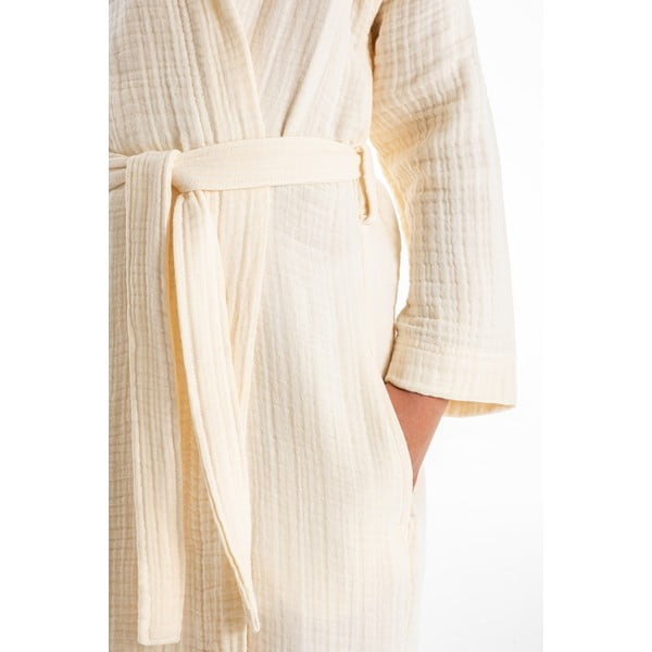 Kremno bel otroški kopalni plašč iz muslina velikost 5-6 let Muslin – Foutastic-image-1