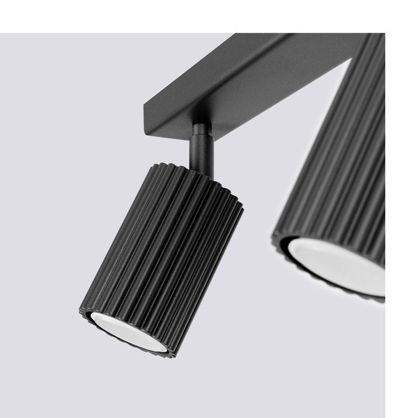Črno točkovno svetilo 6,5x30 cm Gleam – Sollux-image-1