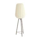 Bela stoječa svetilka s tekstilnim senčilom (višina 133 cm) Bibury – Light & Living