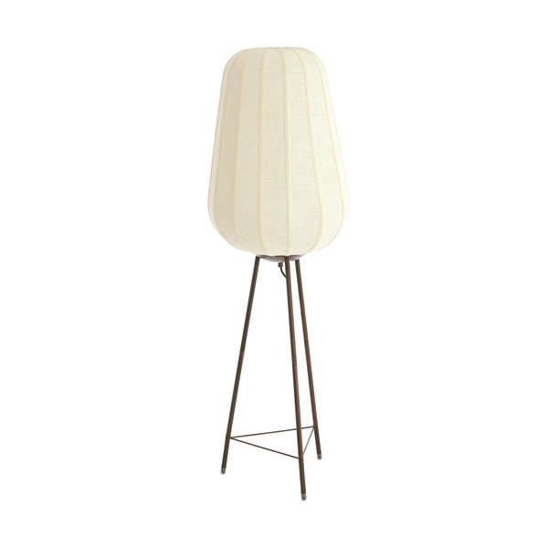 Bela stoječa svetilka s tekstilnim senčilom (višina 133 cm) Bibury – Light & Living