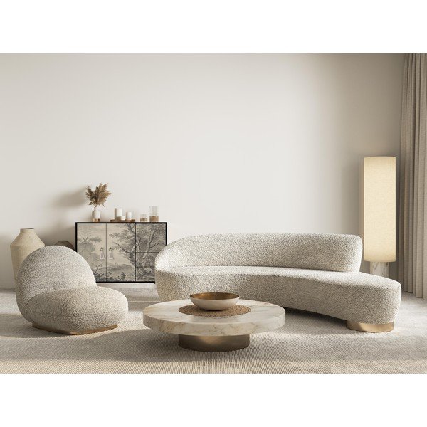 Črna/bež nizka komoda 113x84 cm Wilma – Really Nice Things-image-1