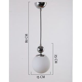 Viseča svetilka v srebrni barvi s steklenim senčilom ø 15 cm Marble – Squid Lighting