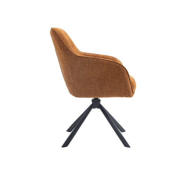 Oranžni oblazinjeni jedilni stoli v kompletu 2 ks Avola – Unique Furniture-image-3