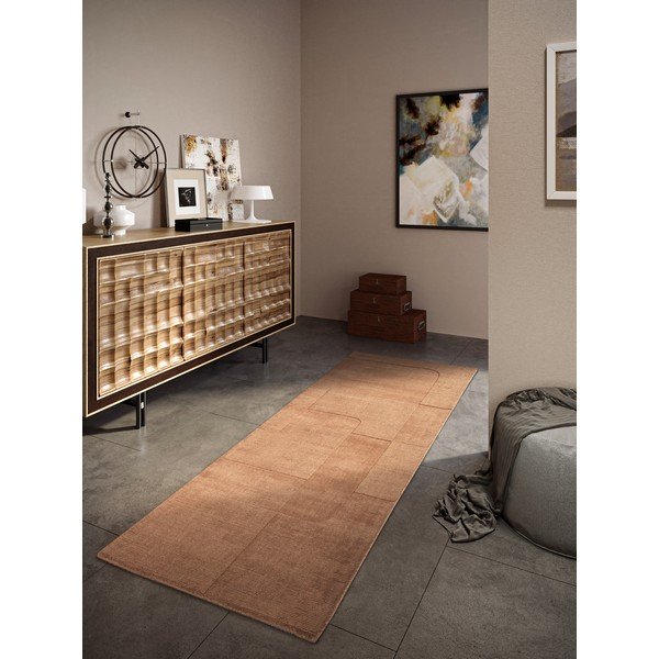Rjav ročno tkan volnen tekač 80x250 cm Charlotte – Villeroy&Boch-image-1