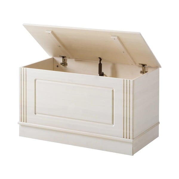 Bela skrinja iz masivnega bora 80x45 cm Anita – Støraa-image-3