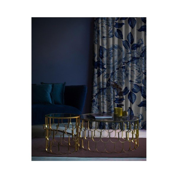 Žametna zavesa Velvet Atelier Flowers, 140 x 260 cm-image-1