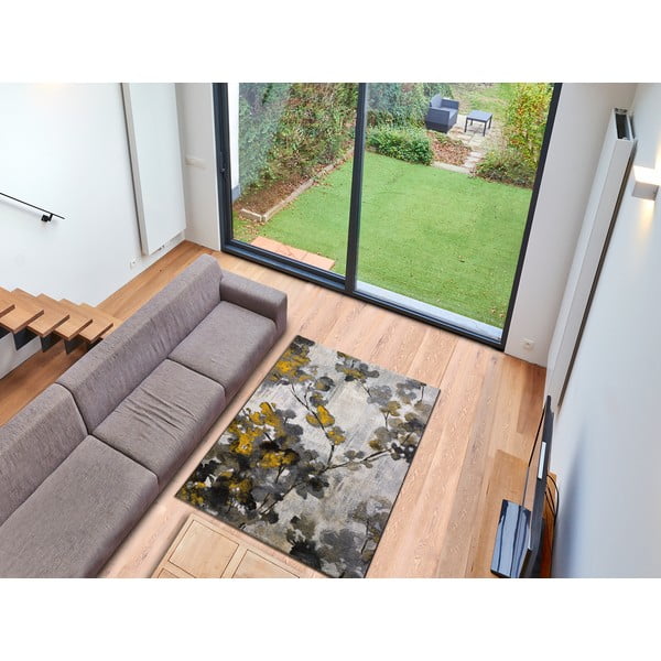 Rumeno-siva preproga Universal Bukit Mustard, 120 x 170 cm-image-1